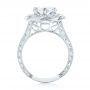 14k White Gold 14k White Gold Custom Diamond Halo Engagement Ring - Front View -  103325 - Thumbnail