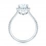 14k White Gold 14k White Gold Custom Diamond Halo Engagement Ring - Front View -  103353 - Thumbnail