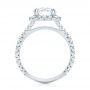  Platinum Custom Diamond Halo Engagement Ring - Front View -  103357 - Thumbnail