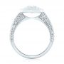 18k White Gold 18k White Gold Custom Diamond Halo Engagement Ring - Front View -  103394 - Thumbnail