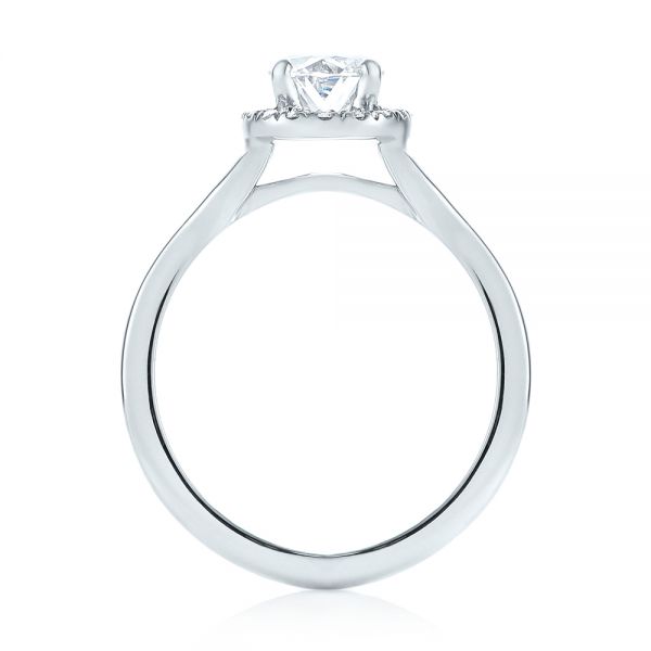  Platinum Platinum Custom Diamond Halo Engagement Ring - Front View -  103413