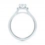 14k White Gold Custom Diamond Halo Engagement Ring - Front View -  103413 - Thumbnail