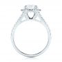 18k White Gold Custom Diamond Halo Engagement Ring - Front View -  103427 - Thumbnail