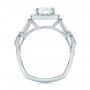 14k White Gold 14k White Gold Custom Diamond Halo Engagement Ring - Front View -  103436 - Thumbnail