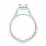 14k White Gold Custom Diamond Halo Engagement Ring - Front View -  103515 - Thumbnail