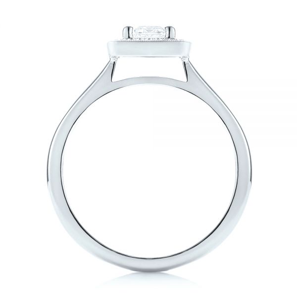 Platinum Platinum Custom Diamond Halo Engagement Ring - Front View - 103914