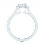 14k White Gold 14k White Gold Custom Diamond Halo Engagement Ring - Front View -  104064 - Thumbnail