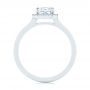 18k White Gold 18k White Gold Custom Diamond Halo Engagement Ring - Front View -  104070 - Thumbnail