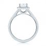 14k White Gold Custom Diamond Halo Engagement Ring - Front View -  104686 - Thumbnail