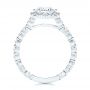 18k White Gold 18k White Gold Custom Diamond Halo Engagement Ring - Front View -  106108 - Thumbnail
