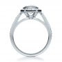 14k White Gold 14k White Gold Custom Diamond Halo Engagement Ring - Front View -  1116 - Thumbnail