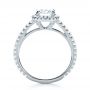  Platinum Custom Diamond Halo Engagement Ring - Front View -  1123 - Thumbnail