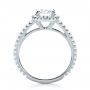 18k White Gold 18k White Gold Custom Diamond Halo Engagement Ring - Front View -  1123 - Thumbnail