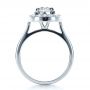 18k White Gold 18k White Gold Custom Diamond Halo Engagement Ring - Front View -  1330 - Thumbnail