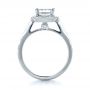 18k White Gold 18k White Gold Custom Diamond Halo Engagement Ring - Front View -  1435 - Thumbnail