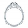 14k White Gold 14k White Gold Custom Diamond Halo Engagement Ring - Front View -  1448 - Thumbnail