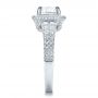 14k White Gold 14k White Gold Custom Diamond Halo Engagement Ring - Side View -  100098 - Thumbnail