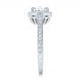  Platinum Custom Diamond Halo Engagement Ring - Side View -  100924 - Thumbnail