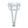  Platinum Custom Diamond Halo Engagement Ring - Side View -  102368 - Thumbnail