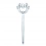 14k White Gold Custom Diamond Halo Engagement Ring - Side View -  102460 - Thumbnail