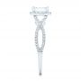  Platinum Custom Diamond Halo Engagement Ring - Side View -  102751 - Thumbnail