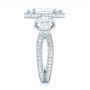 14k White Gold 14k White Gold Custom Diamond Halo Engagement Ring - Side View -  102873 - Thumbnail