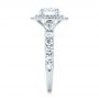  Platinum Custom Diamond Halo Engagement Ring - Side View -  103139 - Thumbnail