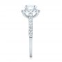  Platinum Custom Diamond Halo Engagement Ring - Side View -  103268 - Thumbnail