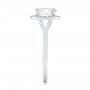 14k White Gold Custom Diamond Halo Engagement Ring - Side View -  103413 - Thumbnail