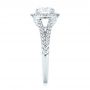 18k White Gold Custom Diamond Halo Engagement Ring - Side View -  103427 - Thumbnail