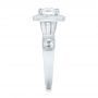  Platinum Custom Diamond Halo Engagement Ring - Side View -  103436 - Thumbnail