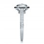  Platinum Custom Diamond Halo Engagement Ring - Side View -  1116 - Thumbnail