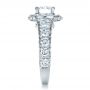 14k White Gold 14k White Gold Custom Diamond Halo Engagement Ring - Side View -  1436 - Thumbnail