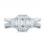 14k White Gold 14k White Gold Custom Diamond Halo Engagement Ring - Top View -  102263 - Thumbnail