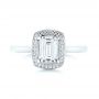  Platinum Platinum Custom Diamond Halo Engagement Ring - Top View -  103914 - Thumbnail