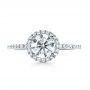  Platinum Custom Diamond Halo Engagement Ring - Top View -  1123 - Thumbnail