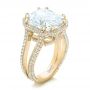 14k Yellow Gold 14k Yellow Gold Custom Diamond Halo Engagement Ring - Three-Quarter View -  102368 - Thumbnail