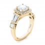 14k Yellow Gold Custom Diamond Halo Engagement Ring