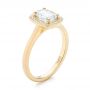 14k Yellow Gold 14k Yellow Gold Custom Diamond Halo Engagement Ring - Three-Quarter View -  103914 - Thumbnail