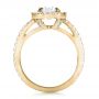 14k Yellow Gold 14k Yellow Gold Custom Diamond Halo Engagement Ring - Front View -  100629 - Thumbnail