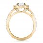 18k Yellow Gold 18k Yellow Gold Custom Diamond Halo Engagement Ring - Front View -  100629 - Thumbnail