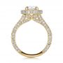18k Yellow Gold 18k Yellow Gold Custom Diamond Halo Engagement Ring - Front View -  100644 - Thumbnail
