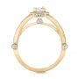 14k Yellow Gold 14k Yellow Gold Custom Diamond Halo Engagement Ring - Front View -  100651 - Thumbnail