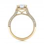 18k Yellow Gold 18k Yellow Gold Custom Diamond Halo Engagement Ring - Front View -  101183 - Thumbnail