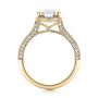 14k Yellow Gold 14k Yellow Gold Custom Diamond Halo Engagement Ring - Front View -  101183 - Thumbnail