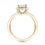 18k Yellow Gold 18k Yellow Gold Custom Diamond Halo Engagement Ring - Front View -  101224 - Thumbnail
