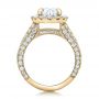 14k Yellow Gold 14k Yellow Gold Custom Diamond Halo Engagement Ring - Front View -  102156 - Thumbnail