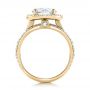 14k Yellow Gold 14k Yellow Gold Custom Diamond Halo Engagement Ring - Front View -  102158 - Thumbnail