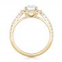 18k Yellow Gold 18k Yellow Gold Custom Diamond Halo Engagement Ring - Front View -  102260 - Thumbnail