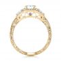 18k Yellow Gold 18k Yellow Gold Custom Diamond Halo Engagement Ring - Front View -  102263 - Thumbnail